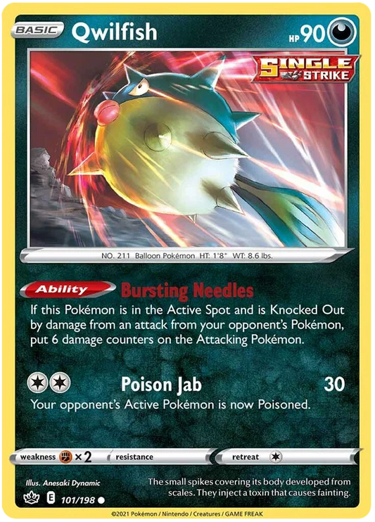 Qwilfish [Reverse Holo] (101/198) - Chilling Reign