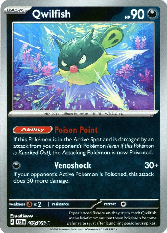 Qwilfish Reverse Holo (052/086) - Chaos Rising