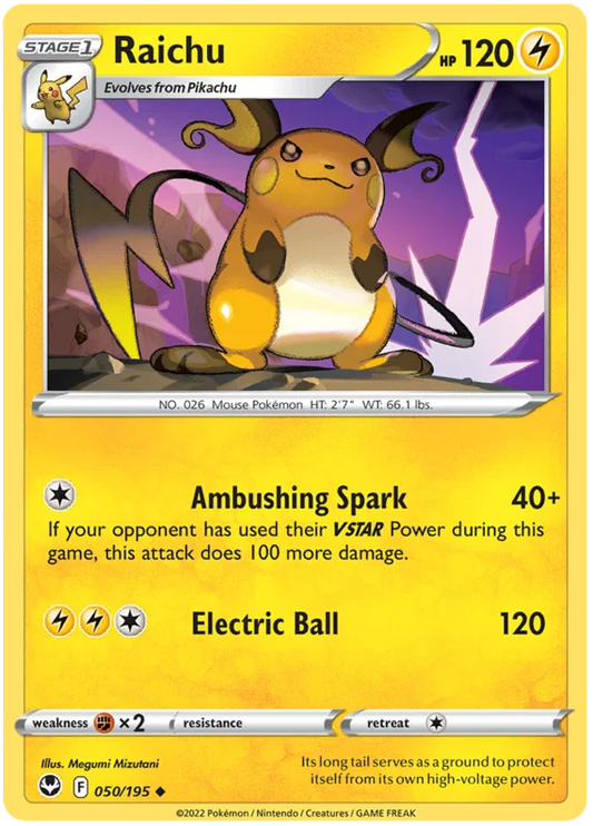 Raichu (050/195) - Silver Tempest