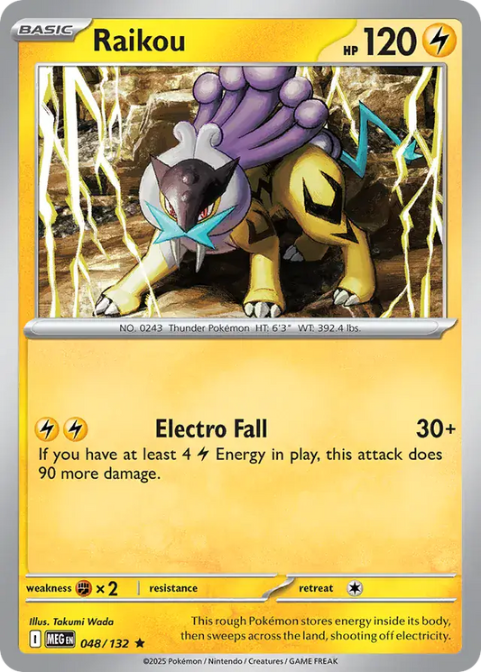 Raikou [Reverse Holo] (048/132) - Mega Evolution