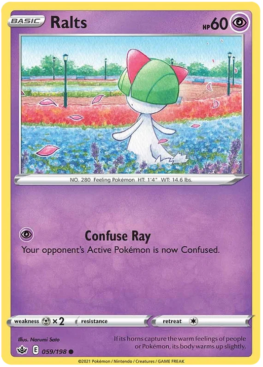 Ralts [Reverse Holo] (059/198) - Chilling Reign
