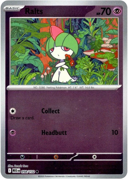 Ralts Reverse Holo (058/132) - Mega Evolution