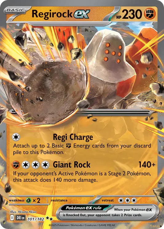 Regirock ex (101/182) - Destined Rivals