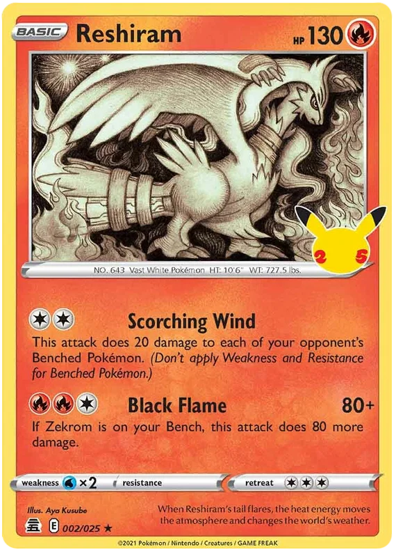 Reshiram (002/025) - Celebrations