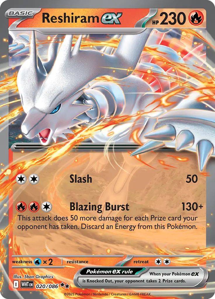 Reshiram ex (020/086) - White Flare