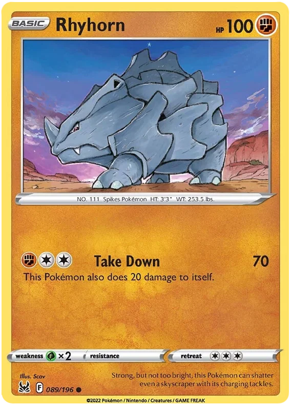 Rhyhorn (089/196) - Lost Origin