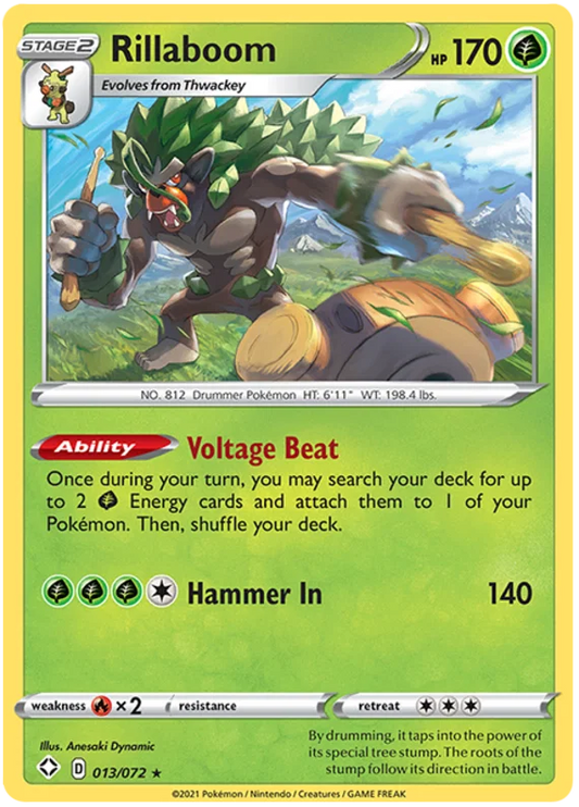 Rillaboom [Reverse Holo] (013/072) - Shining Fates