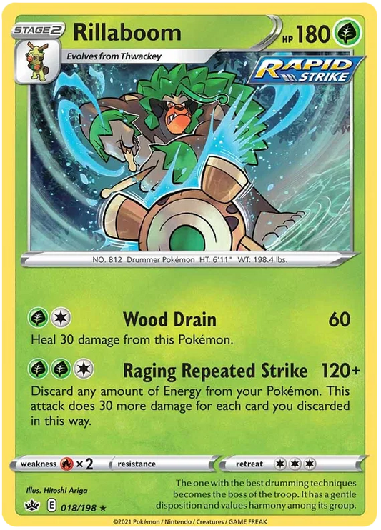 Rillaboom [Reverse Holo] (018/198) - Chilling Reign