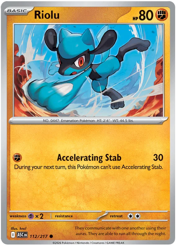 Riolu [Ball Reverse Holo] (112/217) - Ascended Heroes