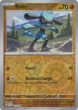 Riolu Reverse Holo (113/198) - Scarlet & Violet