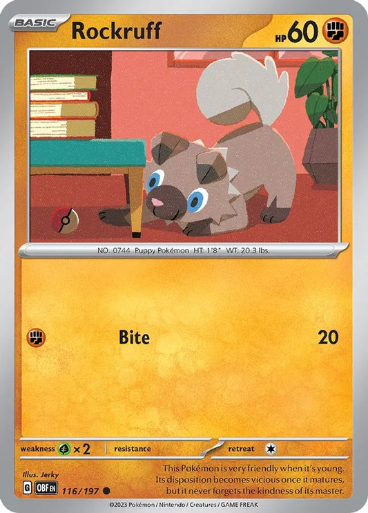 Rockruff (116/197) - Obsidian Flames