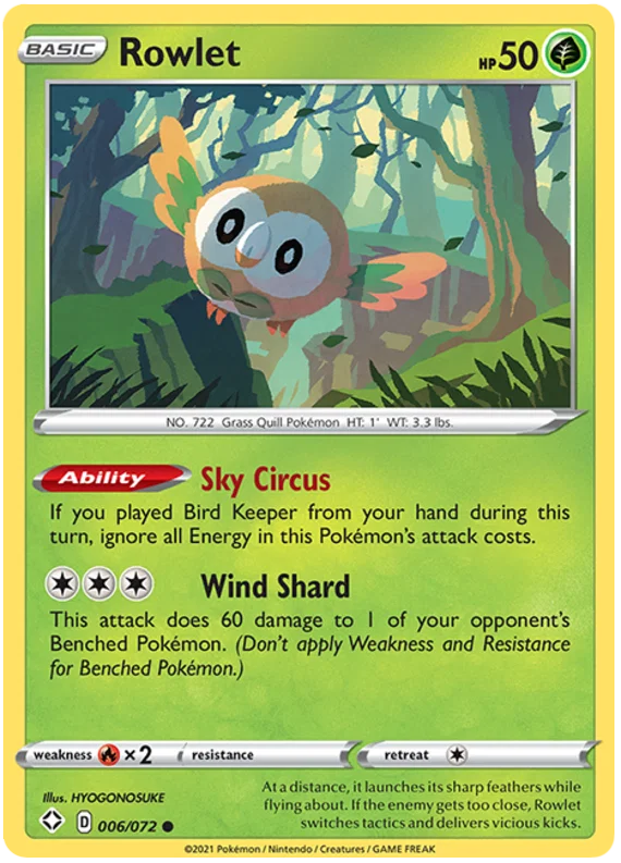 Rowlet (006/072) - Shining Fates