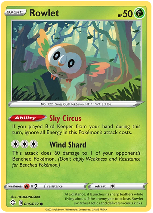 Rowlet (006/072) - Shining Fates