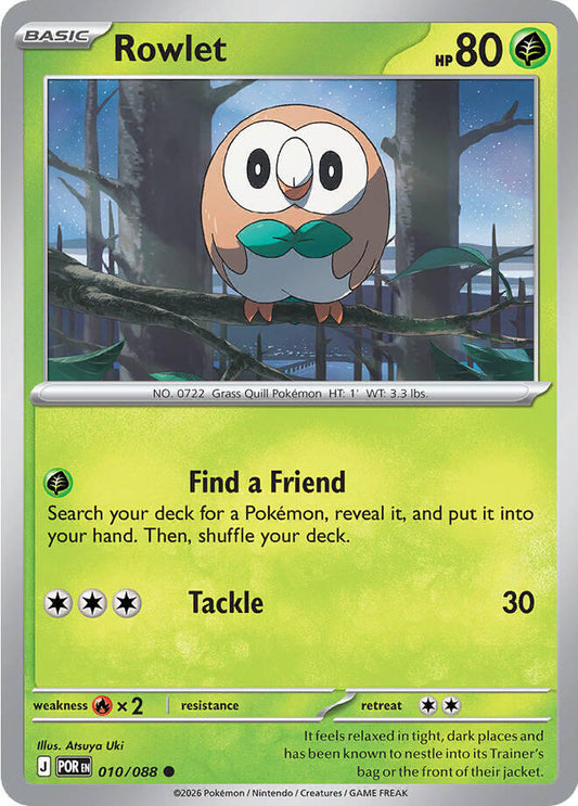 Rowlet [Reverse Holo] (010/088) - Perfect Order
