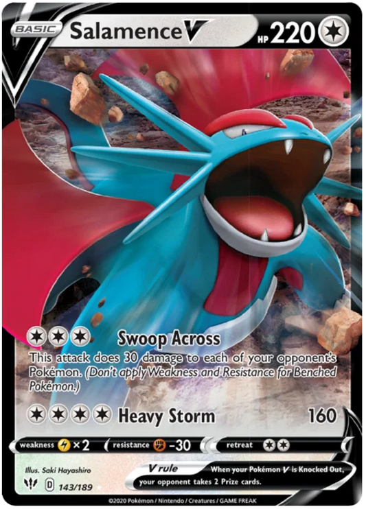 Salamence V (143/189) - Darkness Ablaze