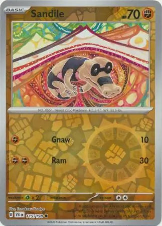 Sandile Reverse Holo (115/198) - Scarlet & Violet