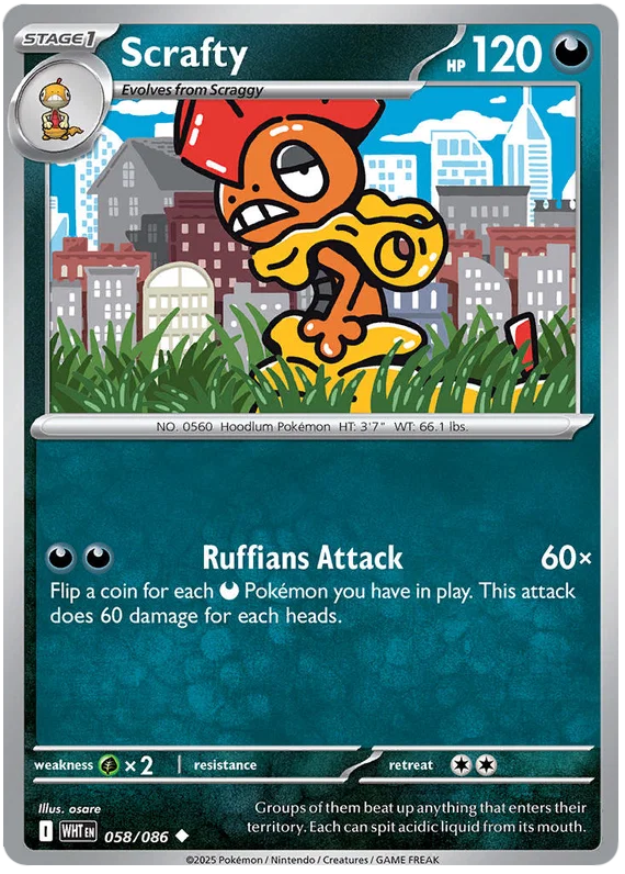 Scrafty (058/086) - White Flare