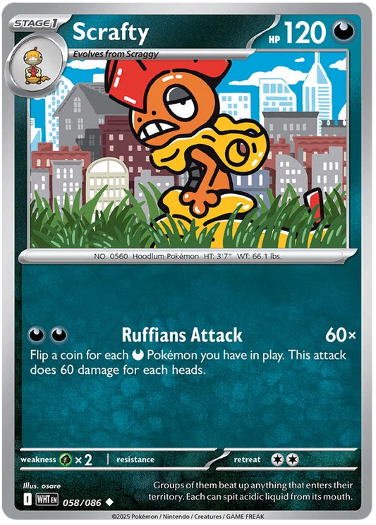 Scrafty (058/086) - White Flare