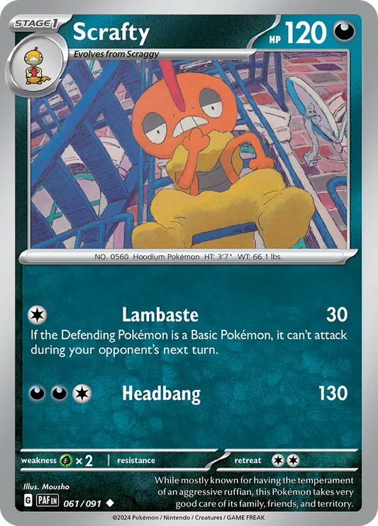 Scrafty (061/091) - Paldean Fates