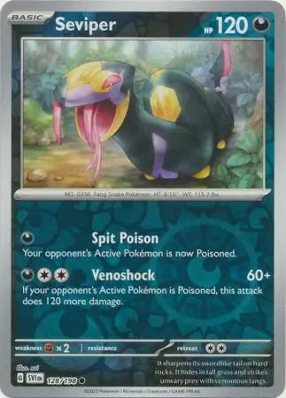 Seviper Reverse Holo (128/198) - Scarlet & Violet