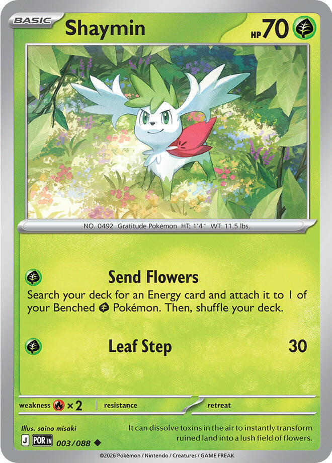 Shaymin [Reverse Holo] (003/088) - Perfect Order