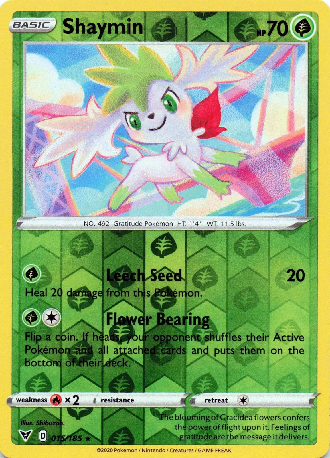 Shaymin Reverse Holo (015/185) - Vivid Voltage