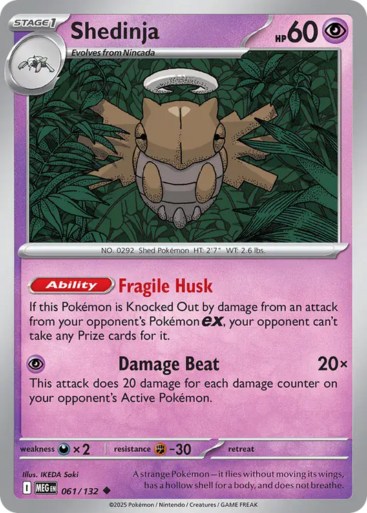 Shedinja [Reverse Holo] (061/132) - Mega Evolution