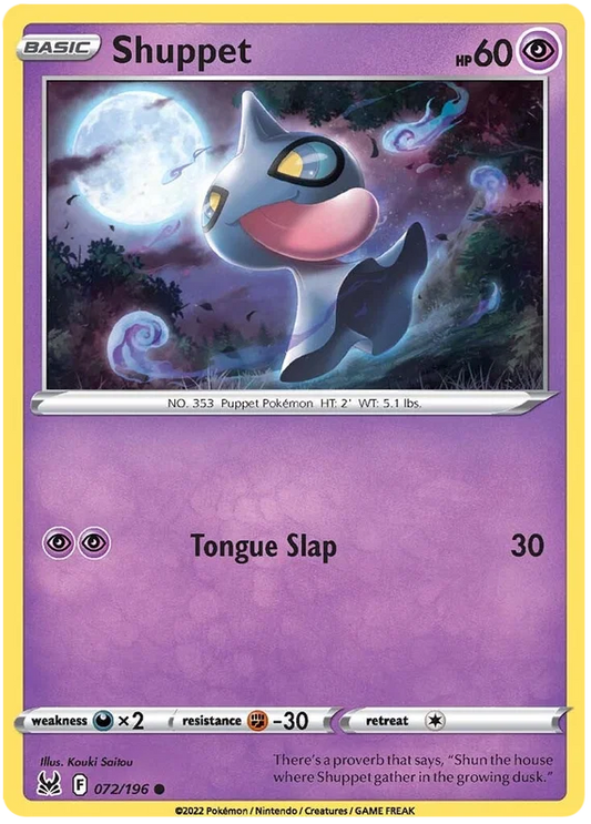 Shuppet [Reverse Holo] (072/196) - Lost Origin