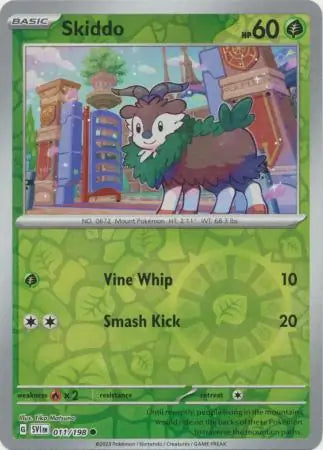 Skiddo Reverse Holo (011/198) - Scarlet & Violet