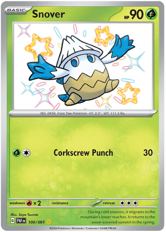 Snover (100/091) Shiny Rare - Paldean Fates
