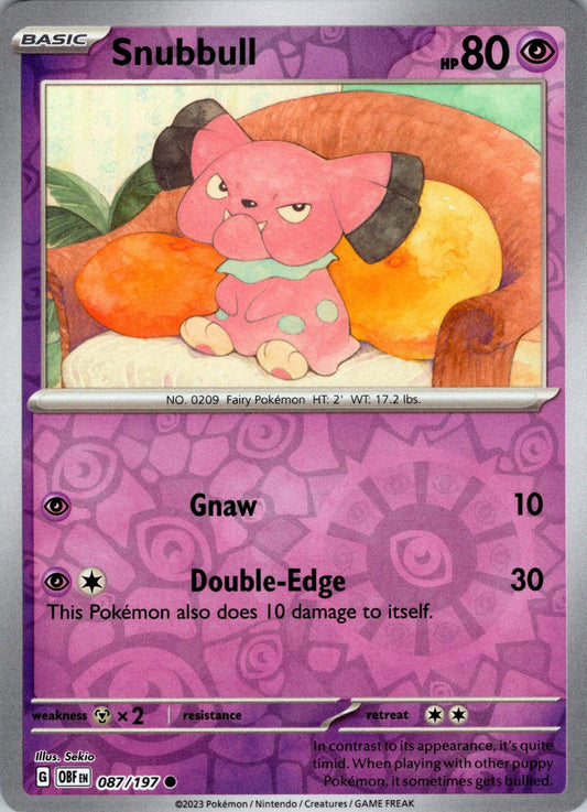 Snubbull Reverse Holo (087/197) - Obsidian Flames