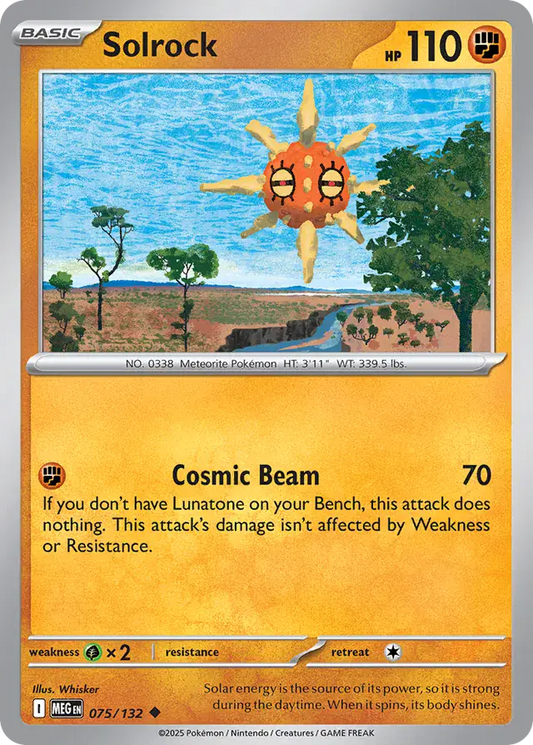 Solrock [Reverse Holo] (075/132) - Mega Evolution