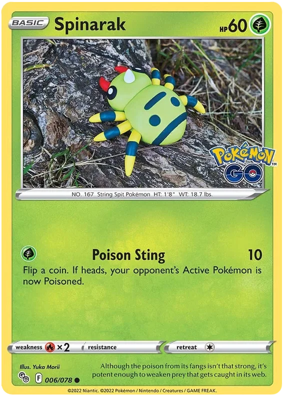 Spinarak [Reverse Holo] (006/078) - Pokémon Go