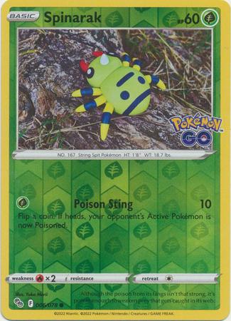 Spinarak Reverse Holo (006/078) - Pokémon Go