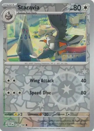 Staravia Reverse Holo (149/198) - Scarlet & Violet