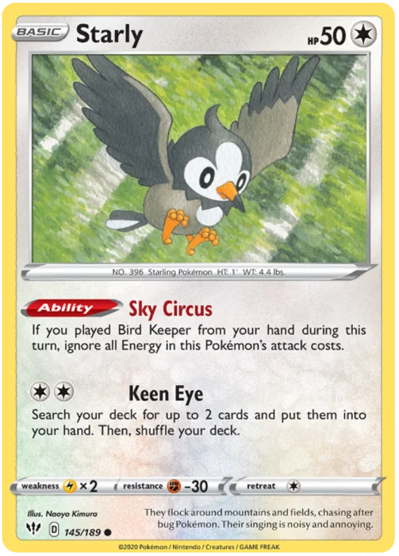 Starly (145/189) - Darkness Ablaze