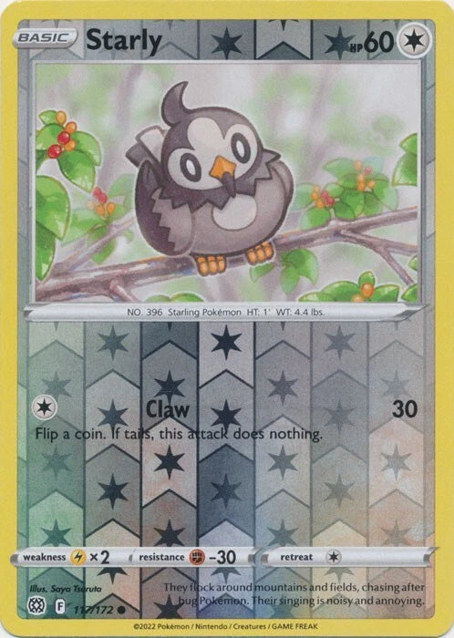 Starly Reverse Holo (117/172) - Brilliant Stars