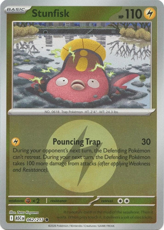 Stunfisk Energy Reverse Holo (062/217) - Ascended Heroes
