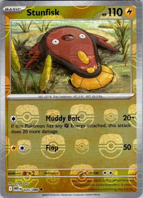 Stunfisk Master Ball Reverse Holo (035/086) - White Flare