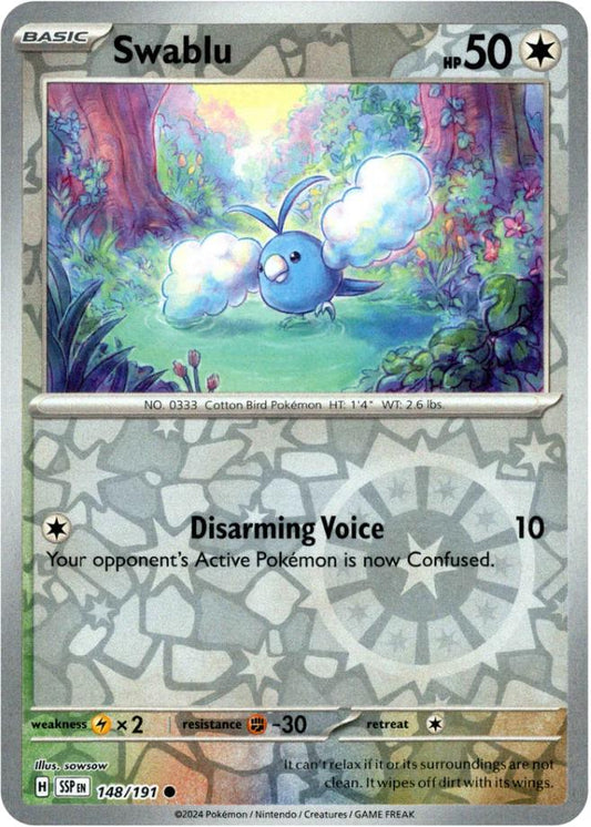Swablu Reverse Holo (148/191) - Surging Sparks