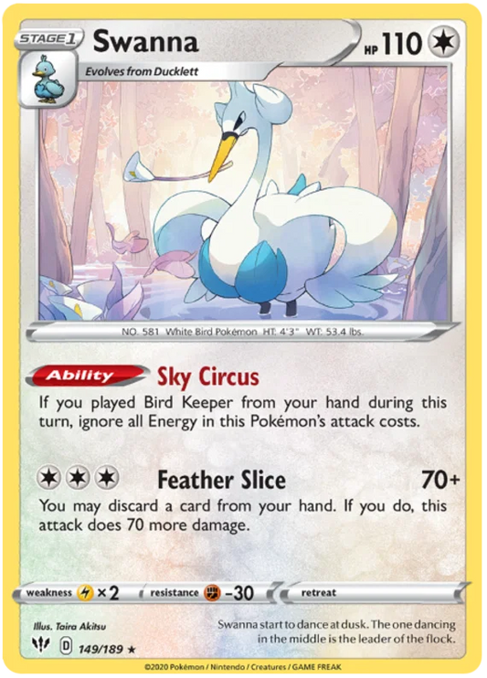Swanna (149/189) - Darkness Ablaze