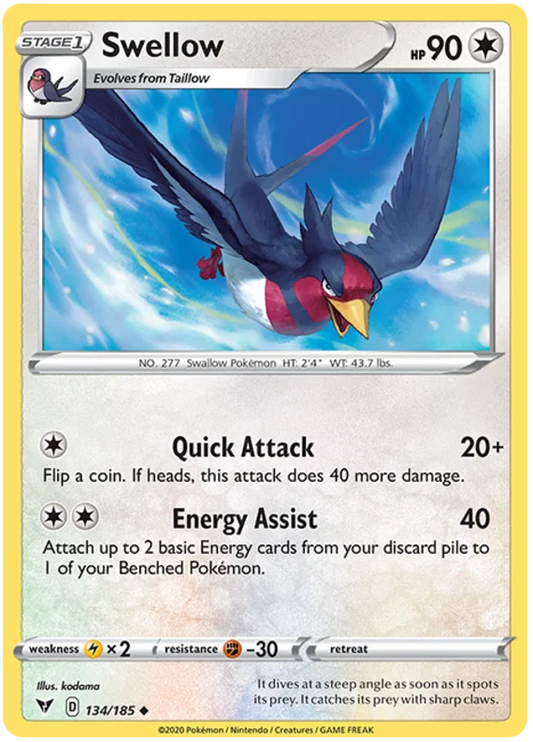 Swellow (134/185) - Vivid Voltage