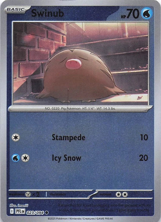 Swinub Reverse Holo (023/094) - Phantasmal Flames
