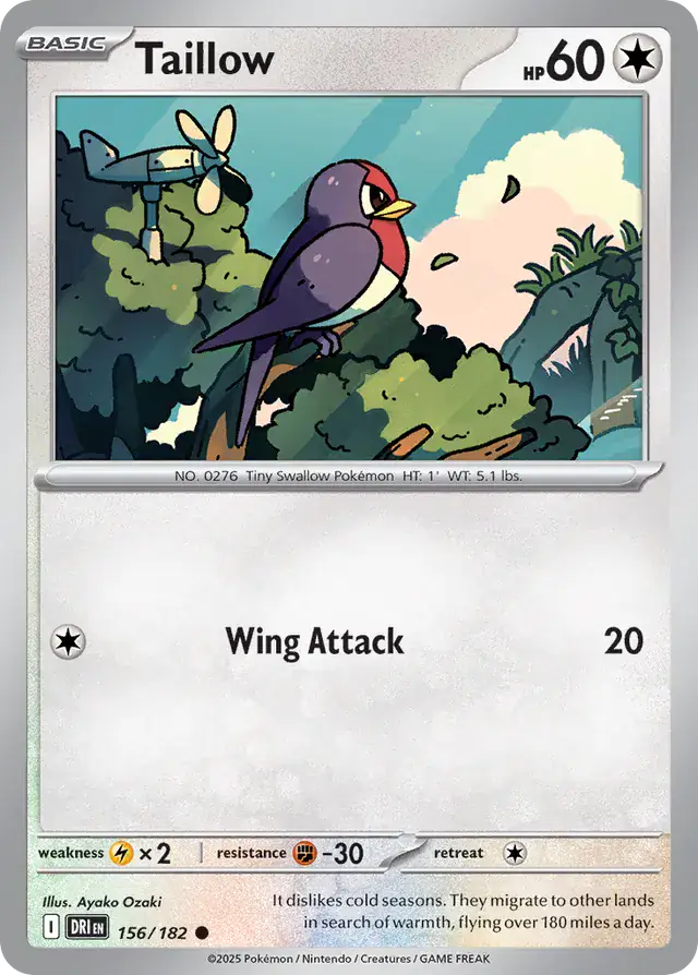 Taillow [Reverse Holo] (156/182) - Destined Rivals
