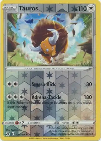 Tauros Reverse Holo (106/159) - Crown Zenith
