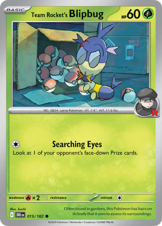 Team Rocket's Blipbug [Reverse Holo] (015/182) - Destined Rivals