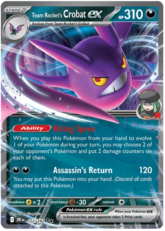 Team Rocket's Crobat ex (122/182) - Destined Rivals