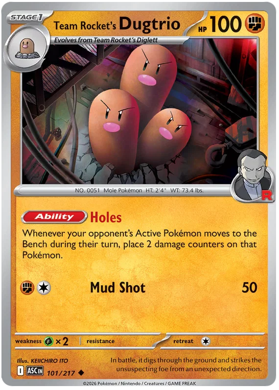 Team Rocket's Dugtrio (101/217) - Ascended Heroes