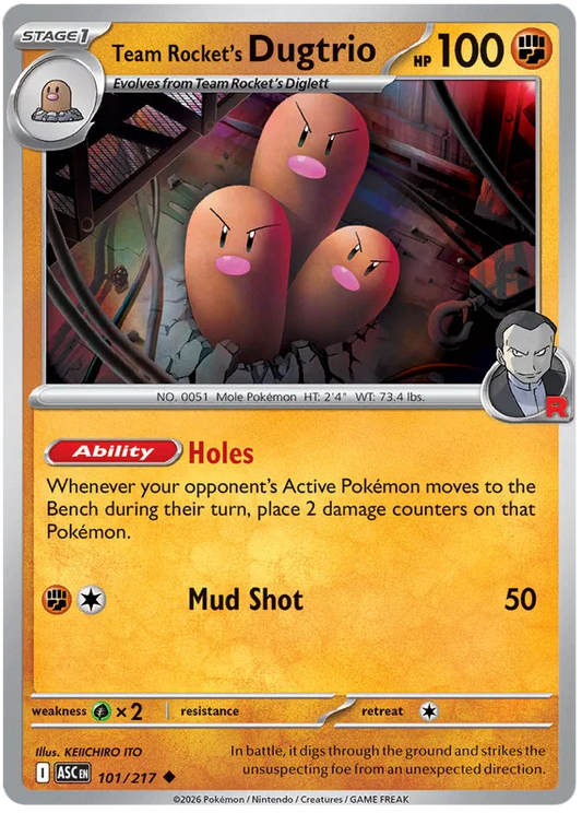 Team Rocket's Dugtrio (101/217) - Ascended Heroes