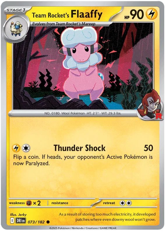 Team Rocket's Flaaffy [Reverse Holo] (073/182) - Destined Rivals
